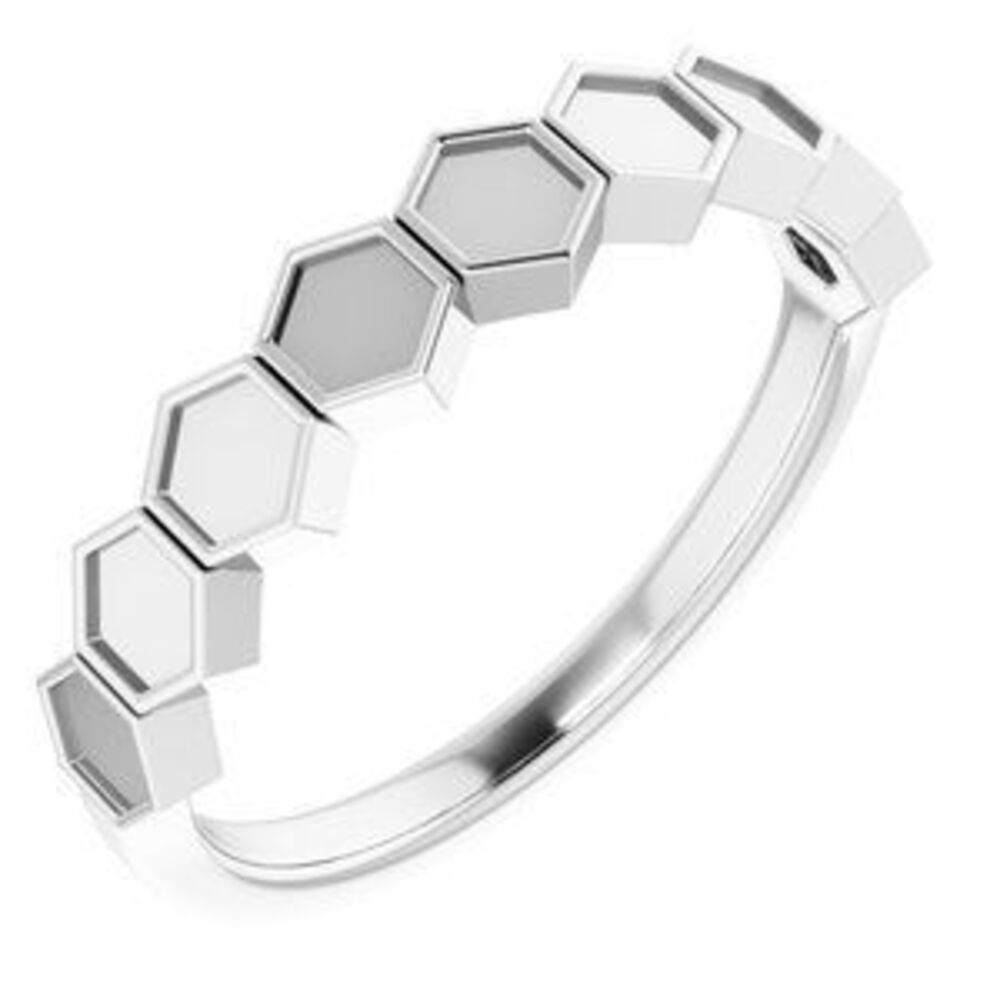 Sterling Silver Stackable Geometric Ring - image 1